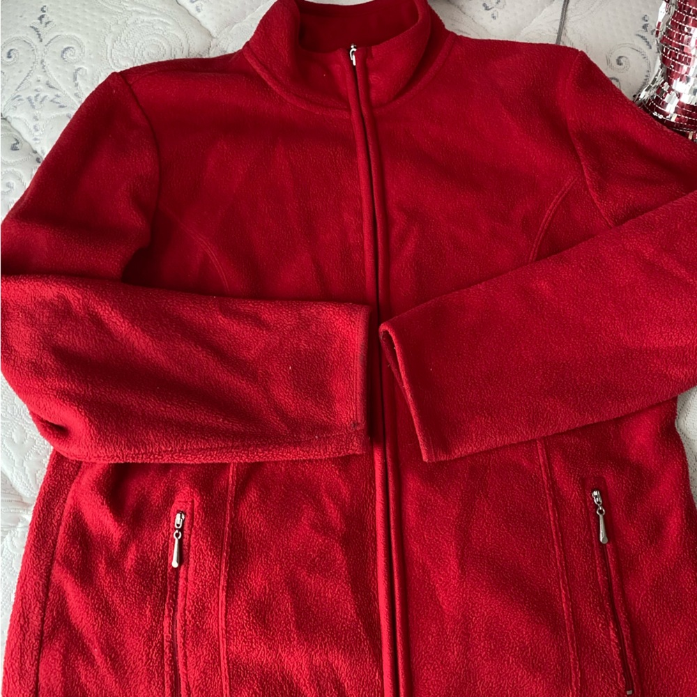 Red Karen Scott Fleece Jacket